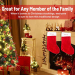 Personalised Christmas stocking with an embroidered name on the white cuff