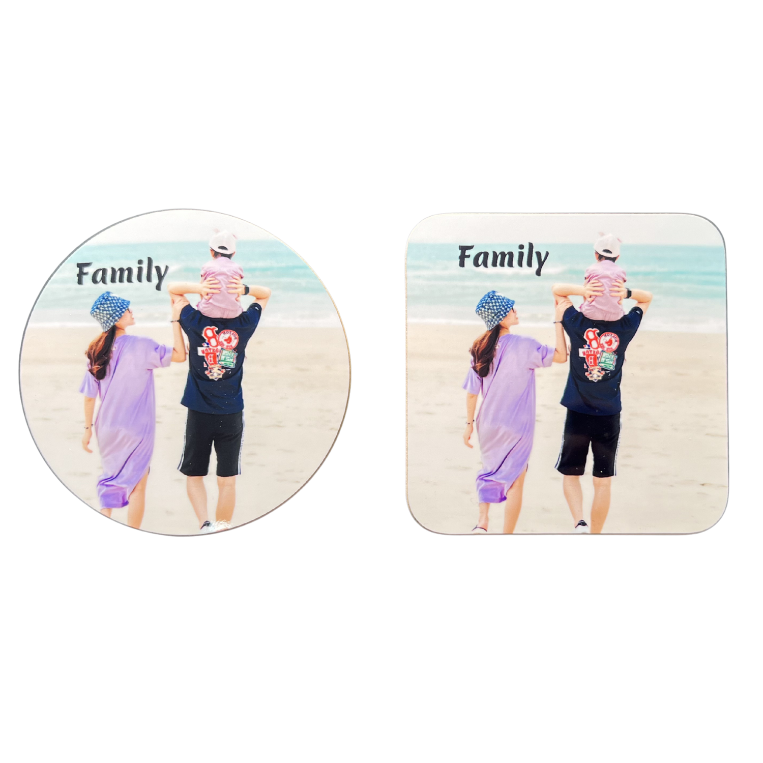 Personalised Photo Coaster — Square or Round (9cm)