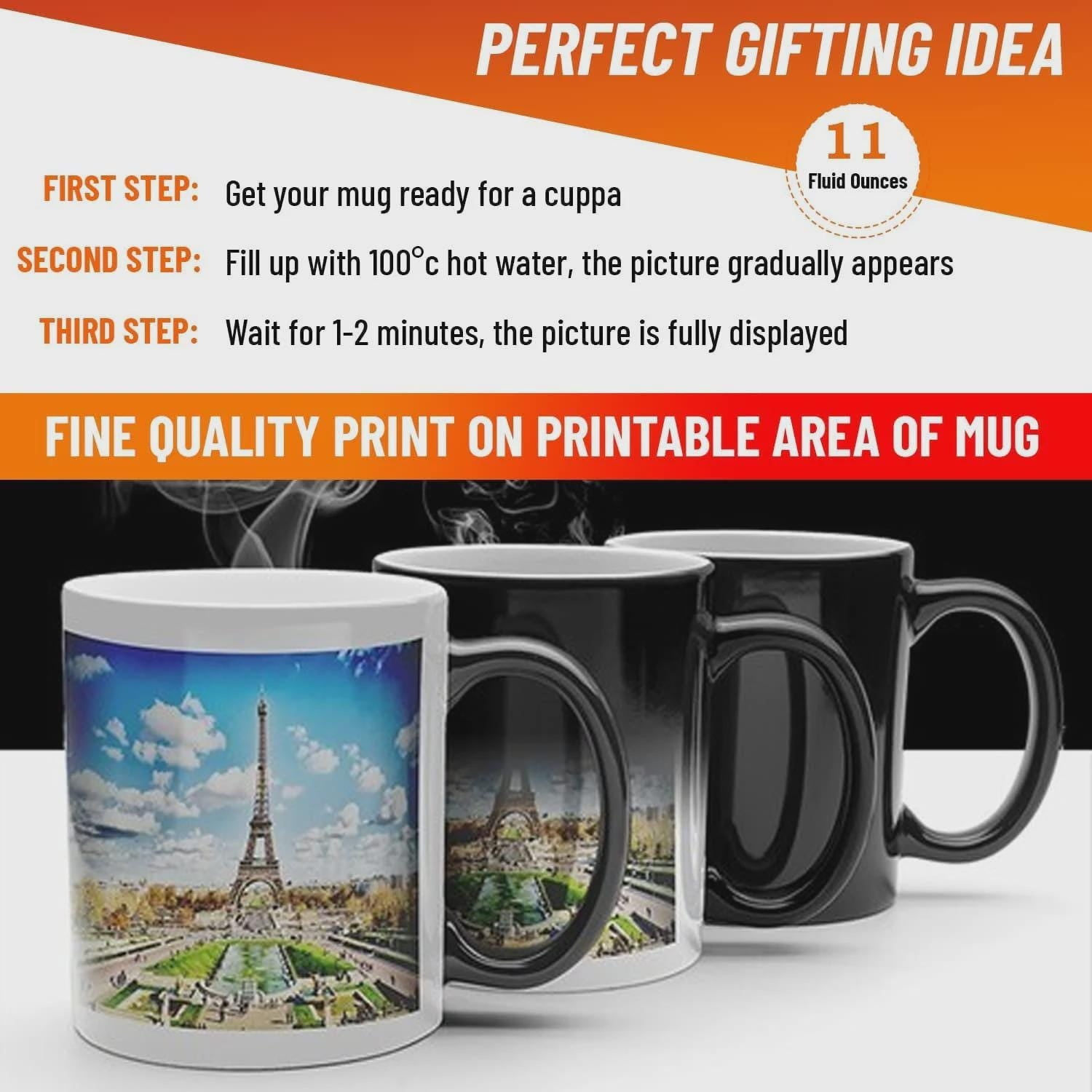 Personalised magic mug — lifestyle shot