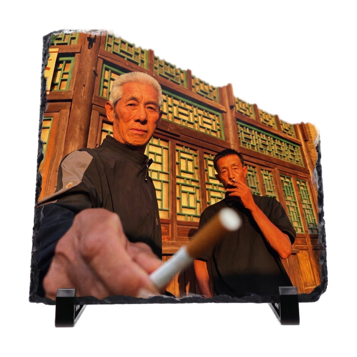 Personalised Photo Rock Slate — Large Square (20×20cm)