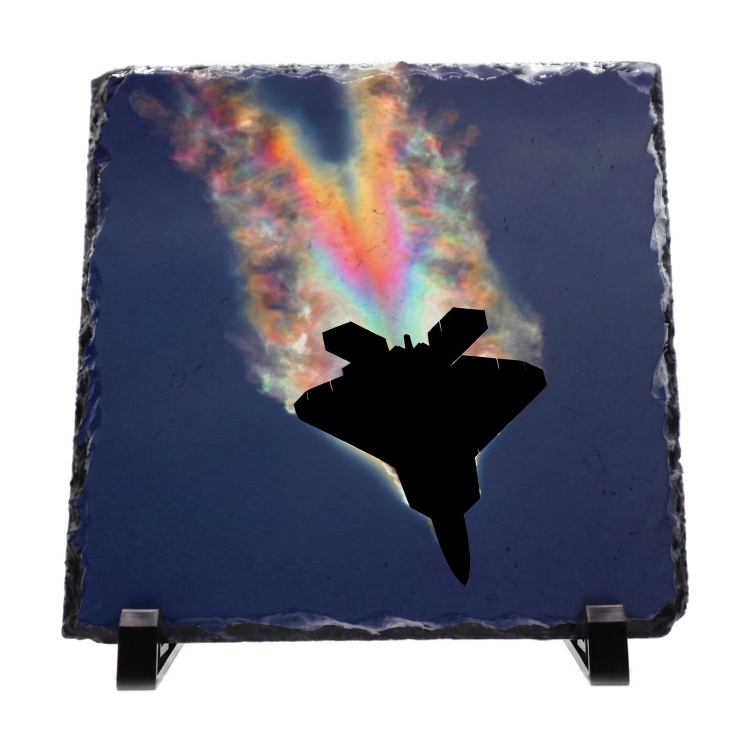 Personalised Photo Rock Slate — Large Square (20×20cm)