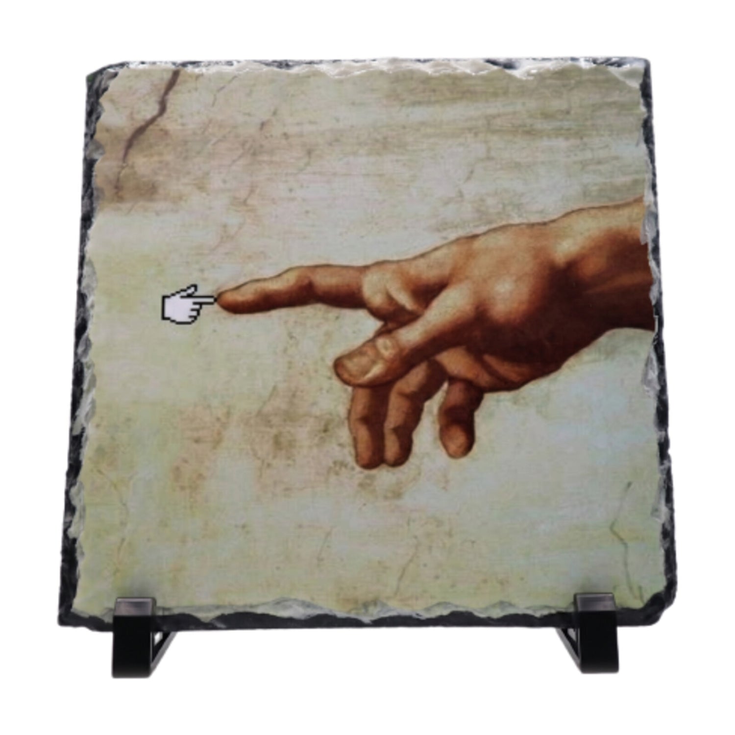 Personalised Photo Rock Slate — Large Square (20×20cm)
