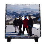 Personalised Photo Slate — Square Stone Frame (15×15cm)