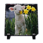 Personalised Photo Slate — Square Stone Frame (15×15cm)