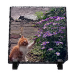 Personalised Photo Slate — Square Stone Frame (15×15cm)