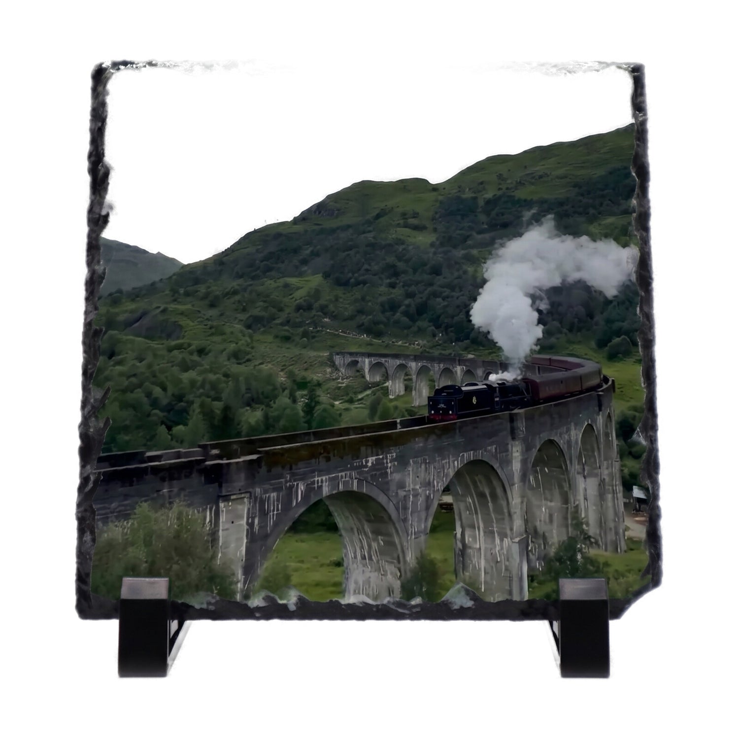 Personalised Photo Slate — Square Stone Frame (15×15cm)