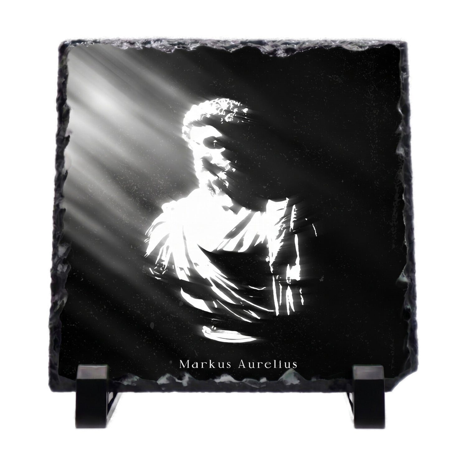 Personalised Photo Slate — Square Stone Frame (15×15cm)