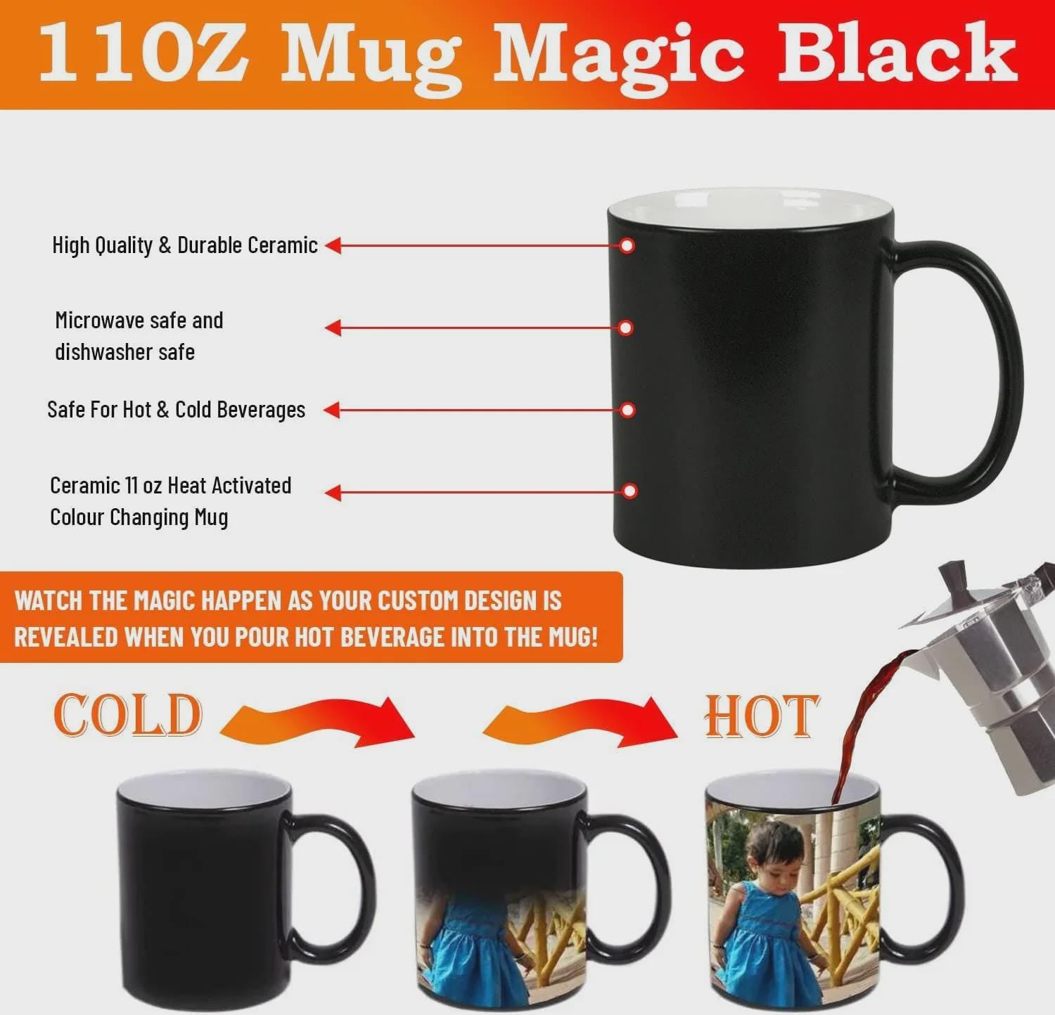 Personalised magic mug — detail view 1