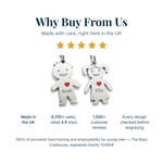 Personalised family charms, boy and girl, engraved