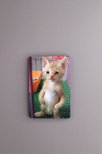 Personalised photo fridge magnet 7.5x5cm — side angle