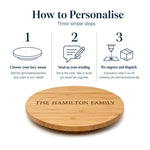 Personalised Bamboo Lazy Susan — Engraved Serving Turntable — Personalisation