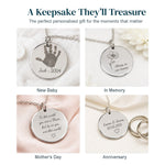 Personalised Disc Necklace — Engraved Coin Pendant — Gift Ideas