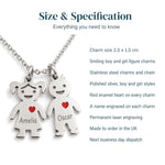 Personalised Family Charm Necklace — 07-size-specs