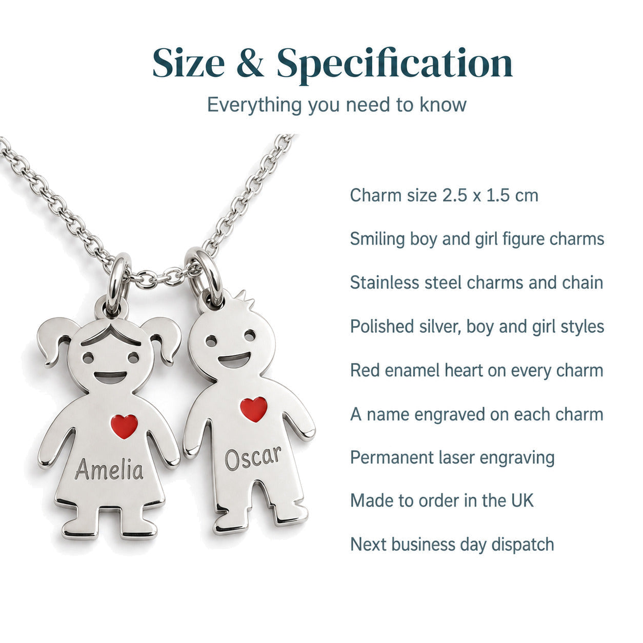 Personalised Family Charm Necklace — 07-size-specs