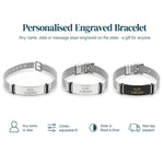 Personalised Bracelet — Engraved Mesh Strap — Main
