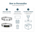Personalised Bracelet — Engraved Mesh Strap — Personalisation