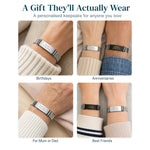Personalised Bracelet — Engraved Mesh Strap — Gift Ideas